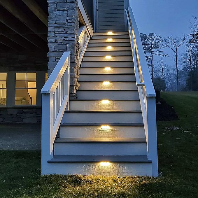 Wireless Solar Deck Lights Outdoor Pack of 8 ( Delivered in 3 to 5 Days Guaranteed ✅ )