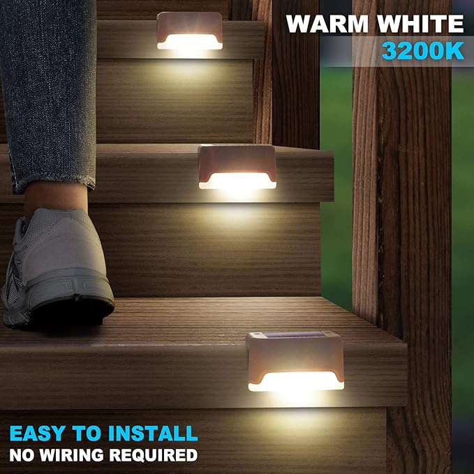 Wireless Solar Deck Lights Outdoor Pack of 8 ( Delivered in 3 to 5 Days Guaranteed ✅ )