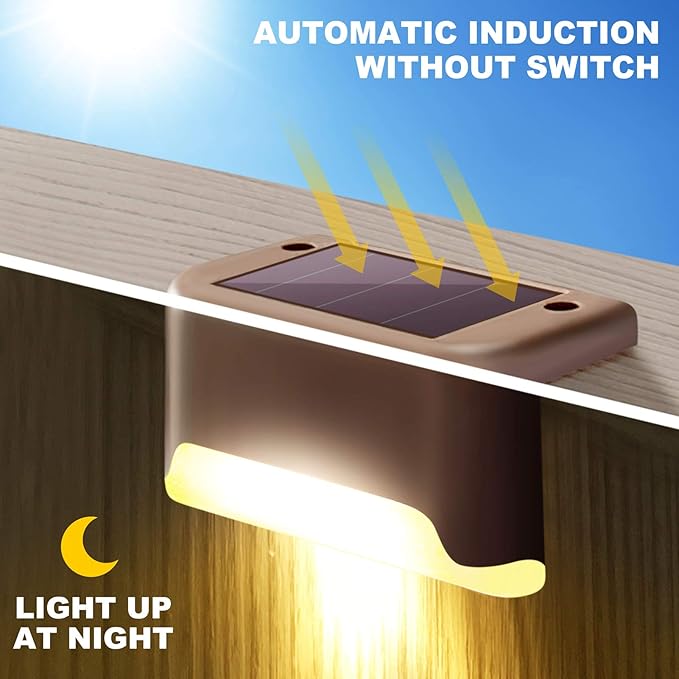 Wireless Solar Deck Lights Outdoor Pack of 8 ( Delivered in 3 to 5 Days Guaranteed ✅ )